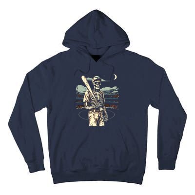 Spooky Creepy Baseball Skeleton Halloween Boy Tall Hoodie