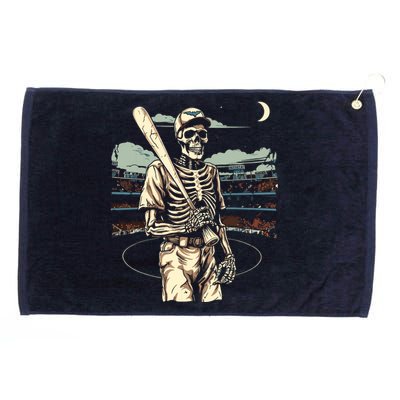 Spooky Creepy Baseball Skeleton Halloween Boy Grommeted Golf Towel