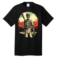 Spooky Creepy Baseball Skeleton Halloween Boy Tall T-Shirt