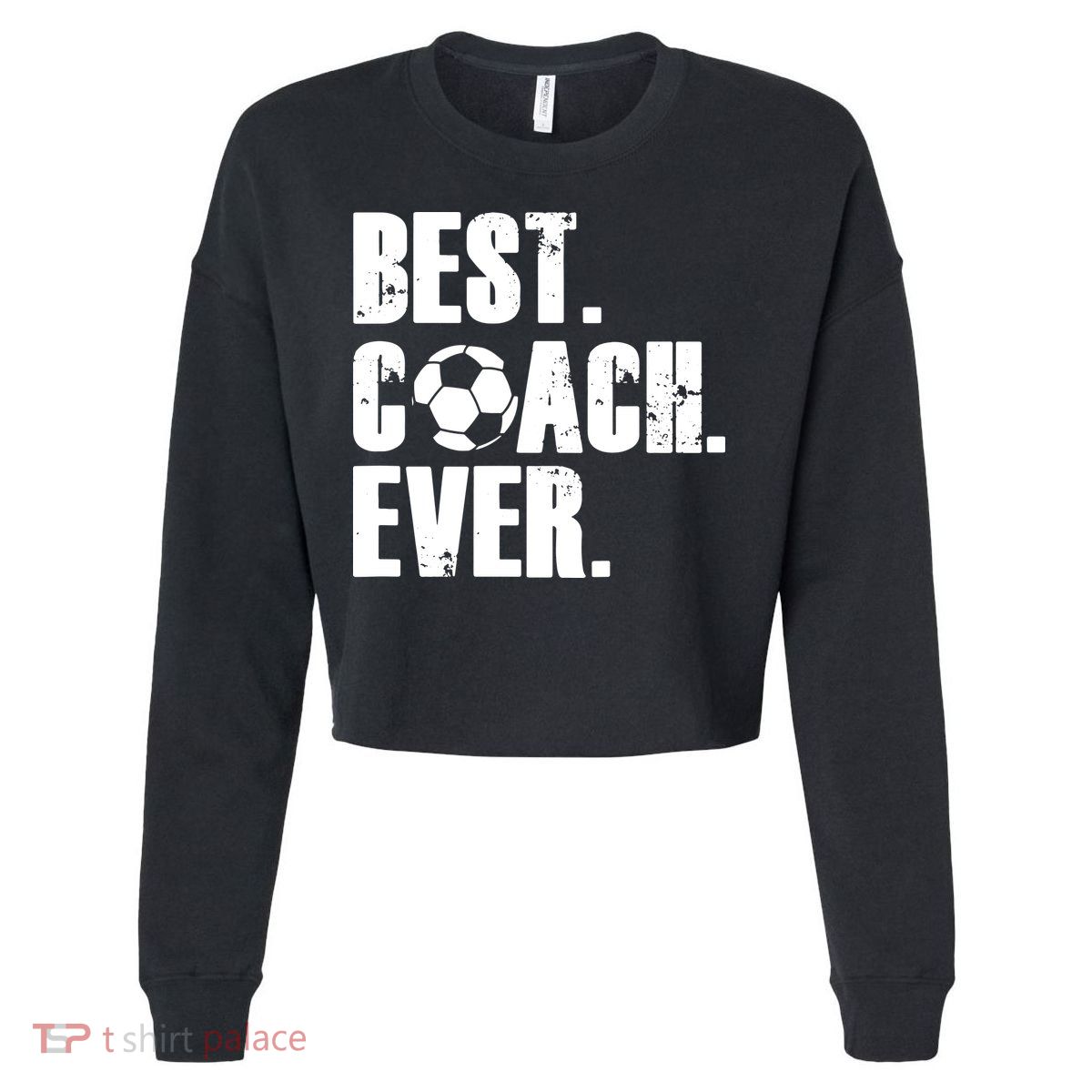 SOCCER COACH BEST COACH EVER SOCCER GIFT Cropped Pullover Crew