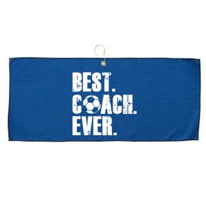 SOCCER COACH BEST COACH EVER SOCCER GIFT Large Microfiber Waffle Golf Towel