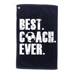 SOCCER COACH BEST COACH EVER SOCCER GIFT Platinum Collection Golf Towel