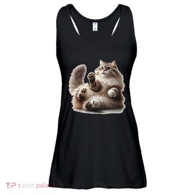 Siberian Cat Breed. Frolicking. Ladies Essential Flowy Tank