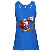 Santa Claus Basketball Player Christmas Snow Gift Ladies Essential Flowy Tank