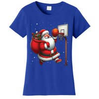 Santa Claus Basketball Player Christmas Snow Gift Women's T-Shirt