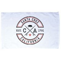 Santa Cruz Beach California Ca Retro Surfer Microfiber Hand Towel