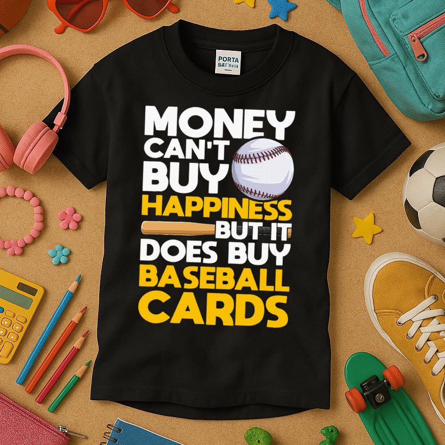 Sports Cards & Baseball Card Collector Kids T-Shirt
