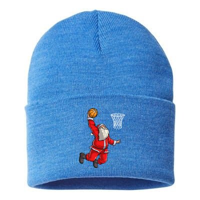 Santa Claus Basketball Superstar Christmas Family Pajamas Gift Sustainable Knit Beanie