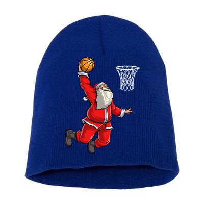 Santa Claus Basketball Superstar Christmas Family Pajamas Gift Short Acrylic Beanie