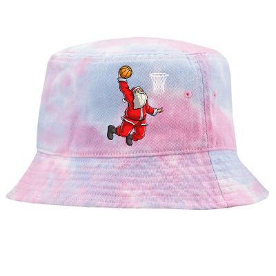 Santa Claus Basketball Superstar Christmas Family Pajamas Gift Tie-Dyed Bucket Hat