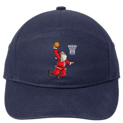 Santa Claus Basketball Superstar Christmas Family Pajamas Gift 7-Panel Snapback Hat