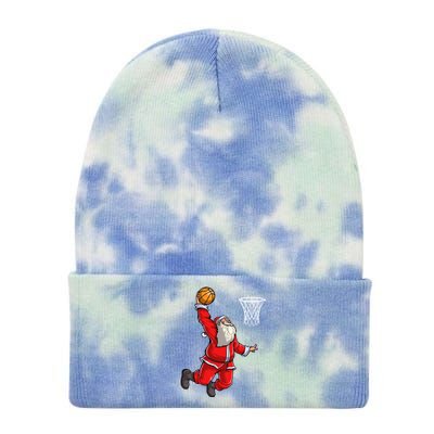 Santa Claus Basketball Superstar Christmas Family Pajamas Gift Tie Dye 12in Knit Beanie