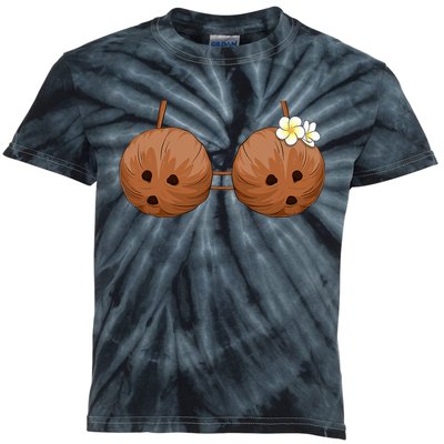 Summer Coconut Bra Halloween Costume Hawaii Aloha Beach Kids Tie-Dye T-Shirt