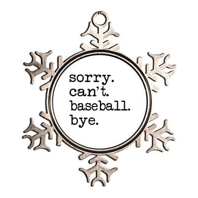 Sorry Cant Baseball Bye Raglan Baseball Tee Metallic Star Ornament