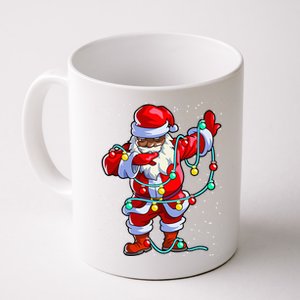 Santa Claus Black Christmas Afro African American Xmas Coffee Mug