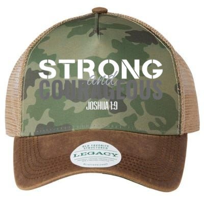 Strong & Courageous Bible Verse For Women Men Christian Legacy Tie Dye Trucker Hat