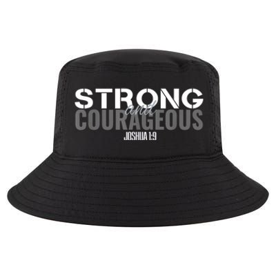 Strong & Courageous Bible Verse For Women Men Christian Cool Comfort Performance Bucket Hat