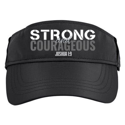 Strong & Courageous Bible Verse For Women Men Christian Adult Drive Performance Visor