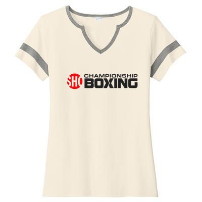 SHO Championship Boxing Logo Ladies Halftime Notch Neck Tee