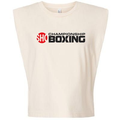 SHO Championship Boxing Logo Garment-Dyed Women's Muscle Tee