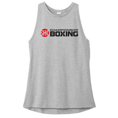 SHO Championship Boxing Logo Ladies PosiCharge Tri-Blend Wicking Tank