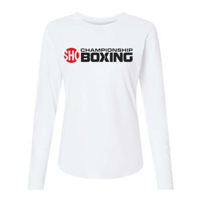 SHO Championship Boxing Logo Womens Cotton Relaxed Long Sleeve T-Shirt