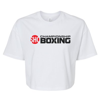 SHO Championship Boxing Logo Bella+Canvas Jersey Crop Tee