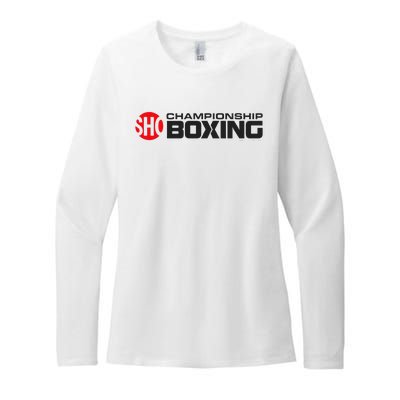 SHO Championship Boxing Logo Womens CVC Long Sleeve Shirt