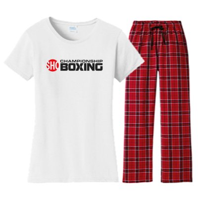 SHO Championship Boxing Logo Women's Flannel Pajama Set