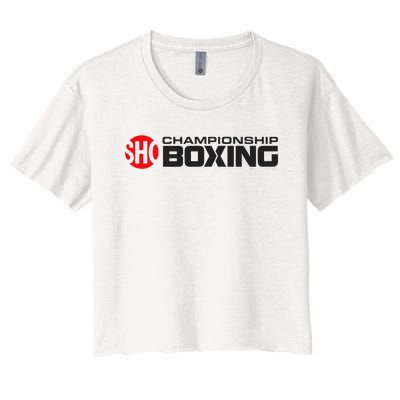 SHO Championship Boxing Logo Women's Crop Top Tee