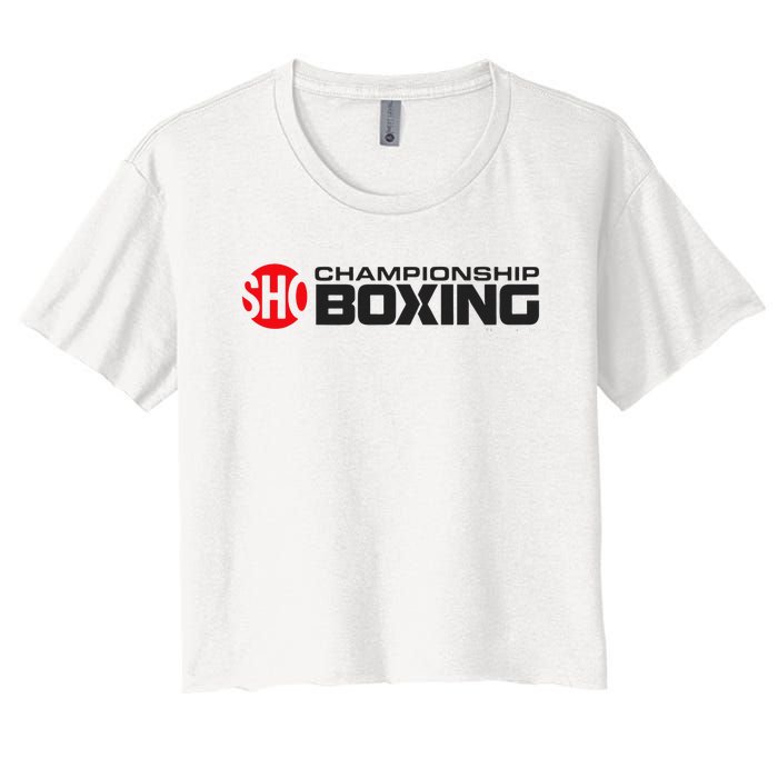 SHO Championship Boxing Logo Women's Crop Top Tee