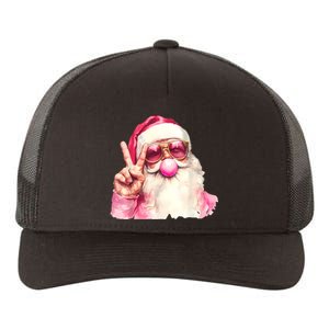 Santa Claus Blowing Sunglasses Christmas Yupoong Adult 5-Panel Trucker Hat