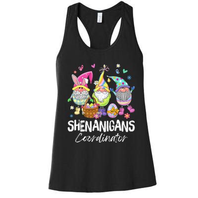 Shenanigan Coordinator Bunny Spring Hunt Eggs Women's Racerback Tank