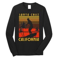 Santa Cruz Beach California Surfing Surfer Ocean Vintage Long Sleeve Shirt