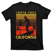 Santa Cruz Beach California Surfing Surfer Ocean Vintage T-Shirt