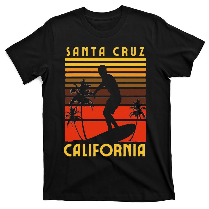 Santa Cruz Beach California Surfing Surfer Ocean Vintage T-Shirt