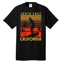 Santa Cruz Beach California Surfing Surfer Ocean Vintage Tall T-Shirt