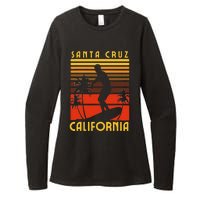 Santa Cruz Beach California Surfing Surfer Ocean Vintage Womens CVC Long Sleeve Shirt