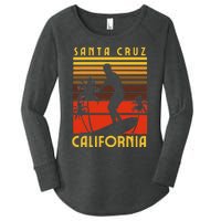 Santa Cruz Beach California Surfing Surfer Ocean Vintage Women's Perfect Tri Tunic Long Sleeve Shirt