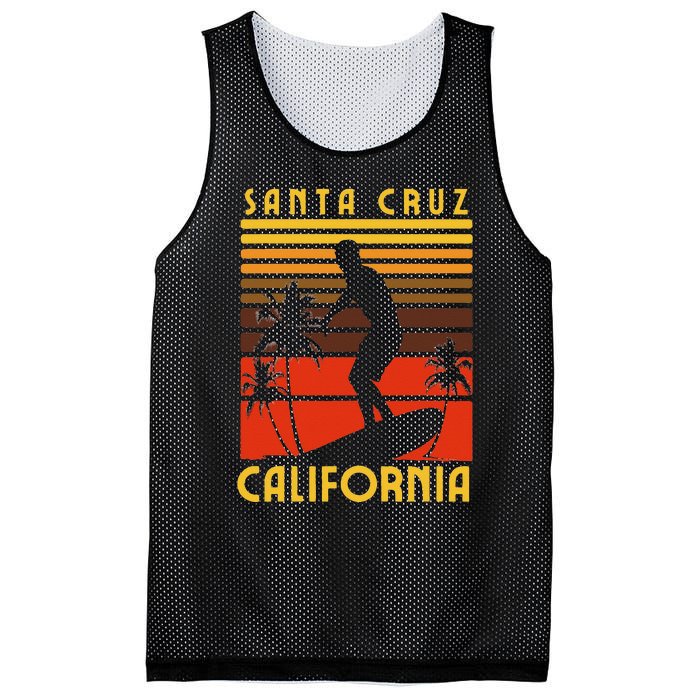 Santa Cruz Beach California Surfing Surfer Ocean Vintage Mesh Reversible Basketball Jersey Tank