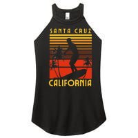 Santa Cruz Beach California Surfing Surfer Ocean Vintage Women's Perfect Tri Rocker Tank