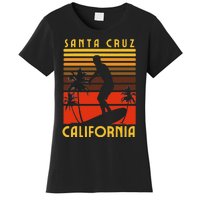 Santa Cruz Beach California Surfing Surfer Ocean Vintage Women's T-Shirt