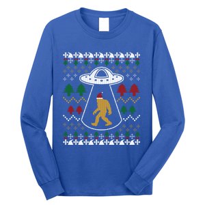 Santa Claus Bigfoot Ufo Sasquatch Ugly Christmas Sweater Gift Long Sleeve Shirt