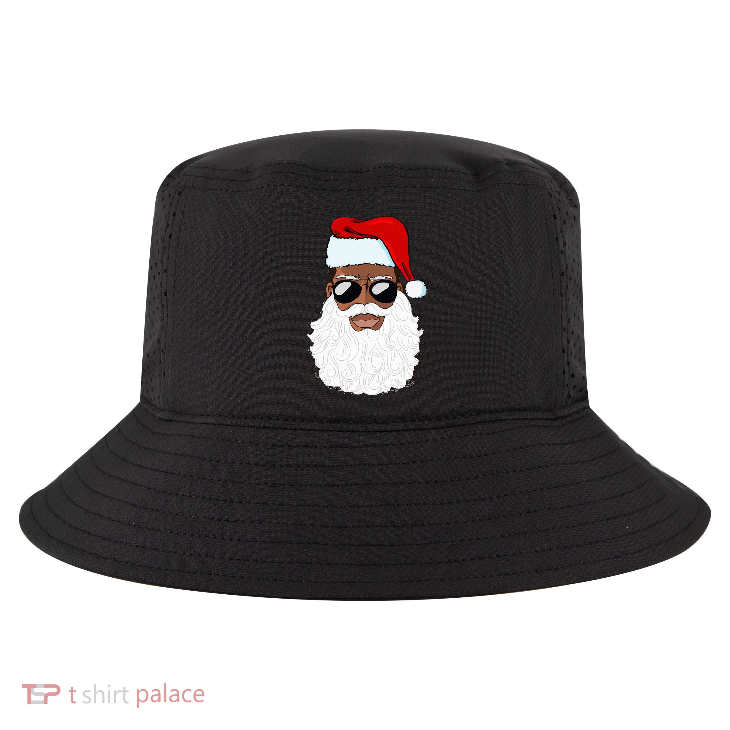 Santa Claus Black Xmas Santa Afro African American Proud Cool Comfort Performance Bucket Hat