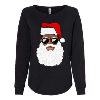 Santa Claus Black Xmas Santa Afro African American Proud Womens California Wash Sweatshirt