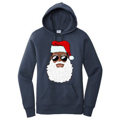 Santa Claus Black Xmas Santa Afro African American Proud Women's Pullover Hoodie