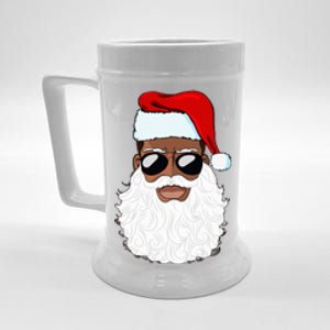 Santa Claus Black Xmas Santa Afro African American Proud Beer Stein