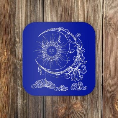 Space Celestial Bodies Sun Moon Boho Luna Solar Astronomy Coaster