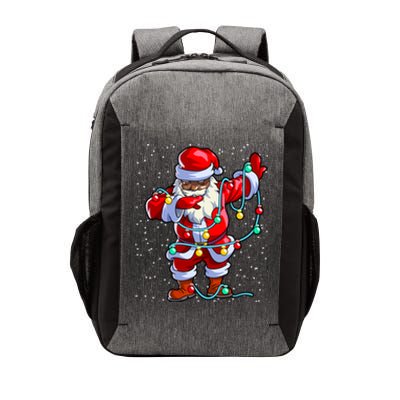 Santa Claus Black Christmas Afro African American Xmas Gift Vector Backpack