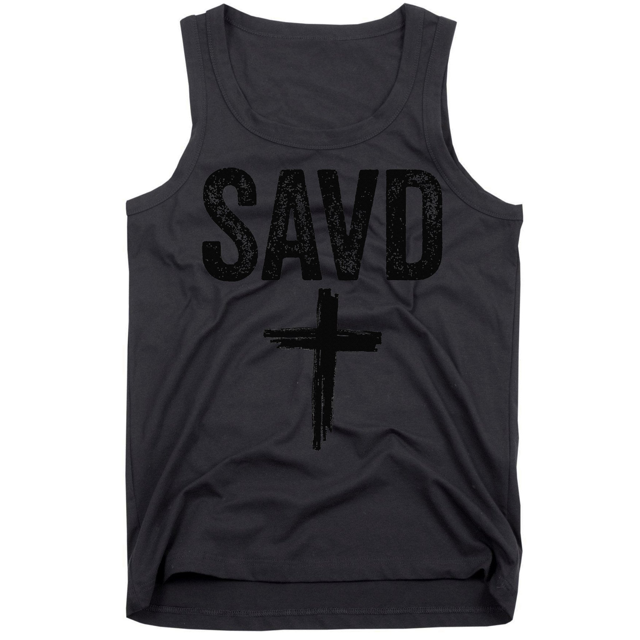 Saved Cross Bible Christian Believe Faith Jesus Savd Tank Top